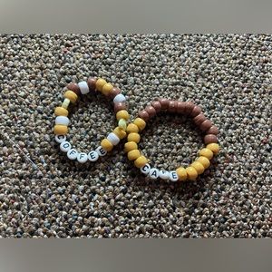 Coffee cafe bracelet set